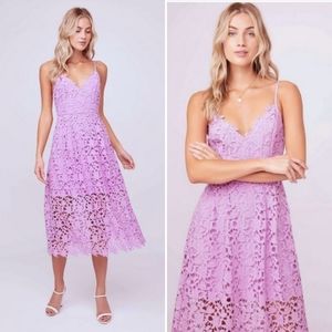 ASTR the Label Lace A Line Midi Dress